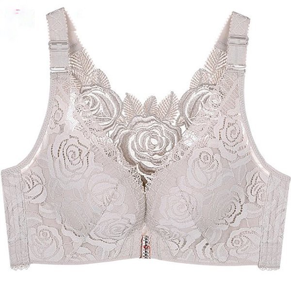 🎁Comfortable Experience🎁-- FitMe Rose Embroidery Front Closure Wirefree Bra