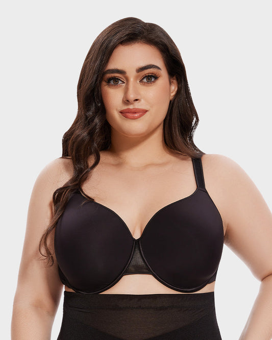 Full Coverage Mesh Accented Molded Cup Underwired Bra