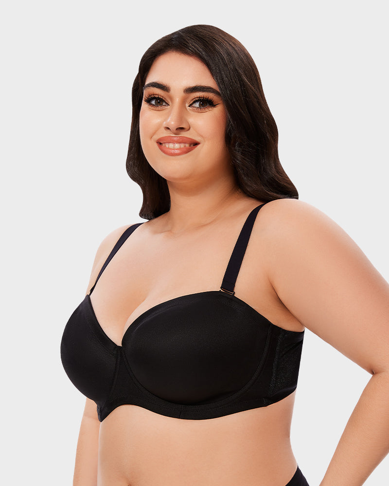 Comfort Push Up Unlined Bra with Removable Straps