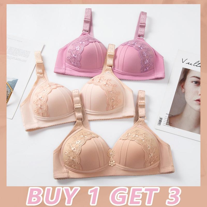 【PAY 1 GET 3💝】BIG CUP EMBROIDERED NON-WIRED BRA