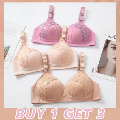 【PAY 1 GET 3💝】BIG CUP EMBROIDERED NON-WIRED BRA