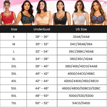 Ultimate Lift Stretch Full-Figure Seamless Lace Cut-Out Bra