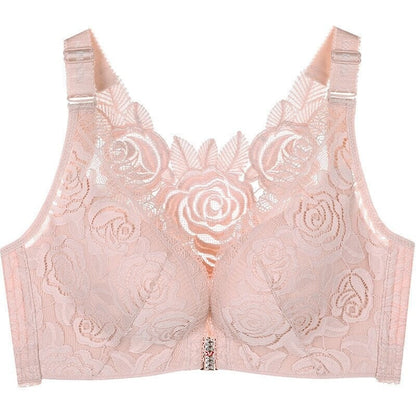 🔥 Rose Embroidery Front Closure Wirefree Bra🧡