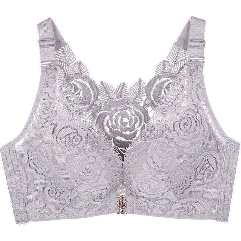 🔥 Rose Embroidery Front Closure Wirefree Bra🧡