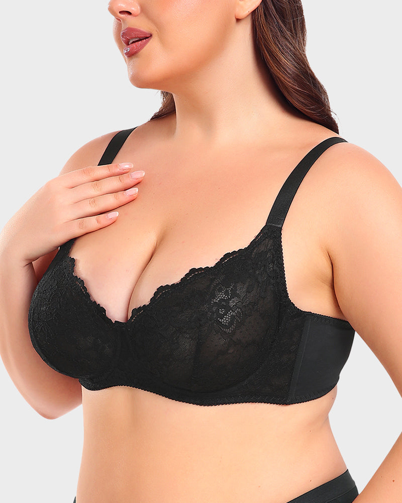 Lace Plunge Push-Up Bra