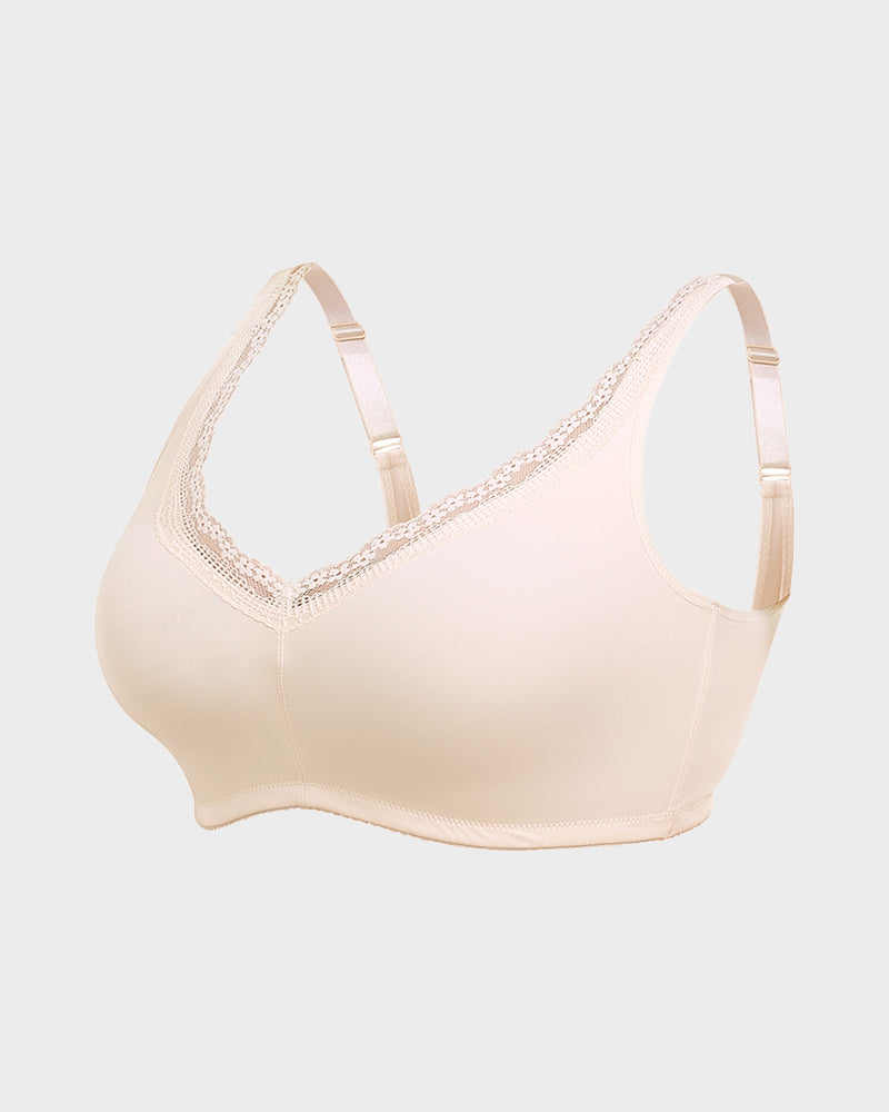 SheCurve®Full Coverage Lace Trim Minimizer Bra