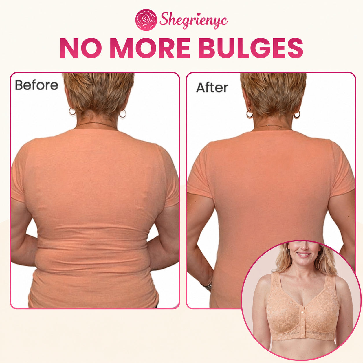 Shegrienyc - 70% OFF - Front Closure Breathable Cotton Lifting Bra for Seniors