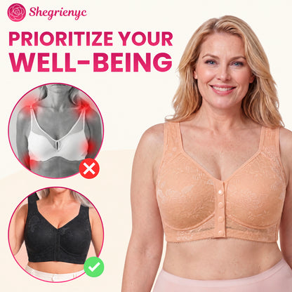 Shegrienyc - 70% OFF - Front Closure Breathable Cotton Lifting Bra for Seniors