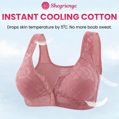 Shegrienyc - 70% OFF - Front Closure Breathable Cotton Lifting Bra for Seniors