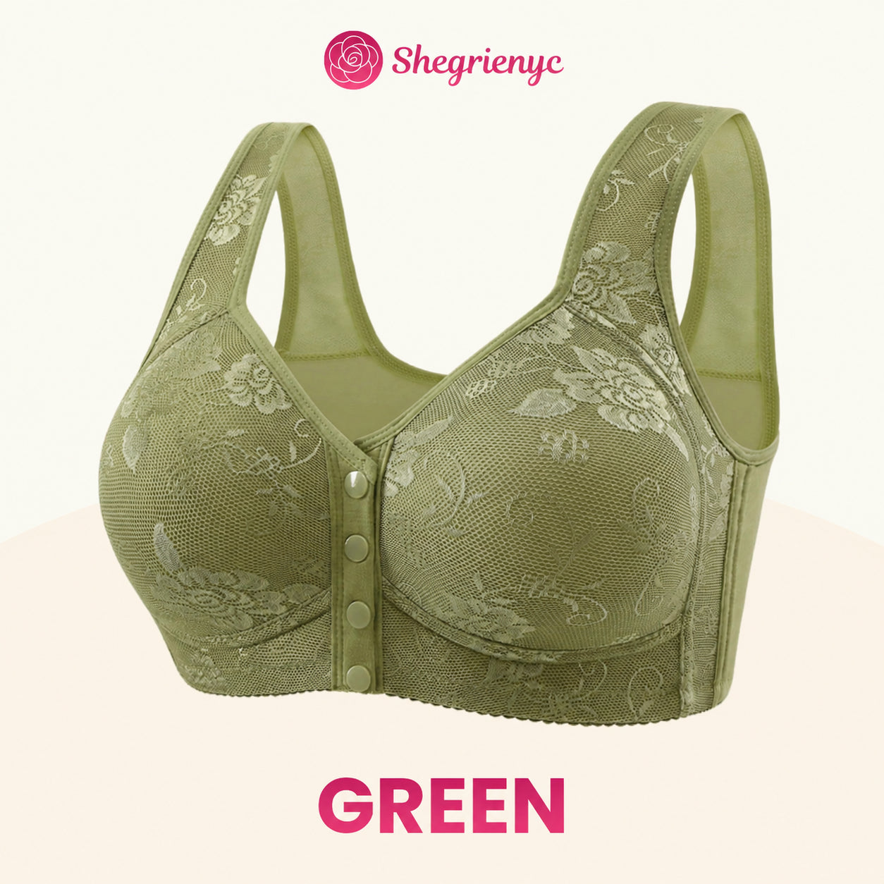 Shegrienyc - 70% OFF - Front Closure Breathable Cotton Lifting Bra for Seniors