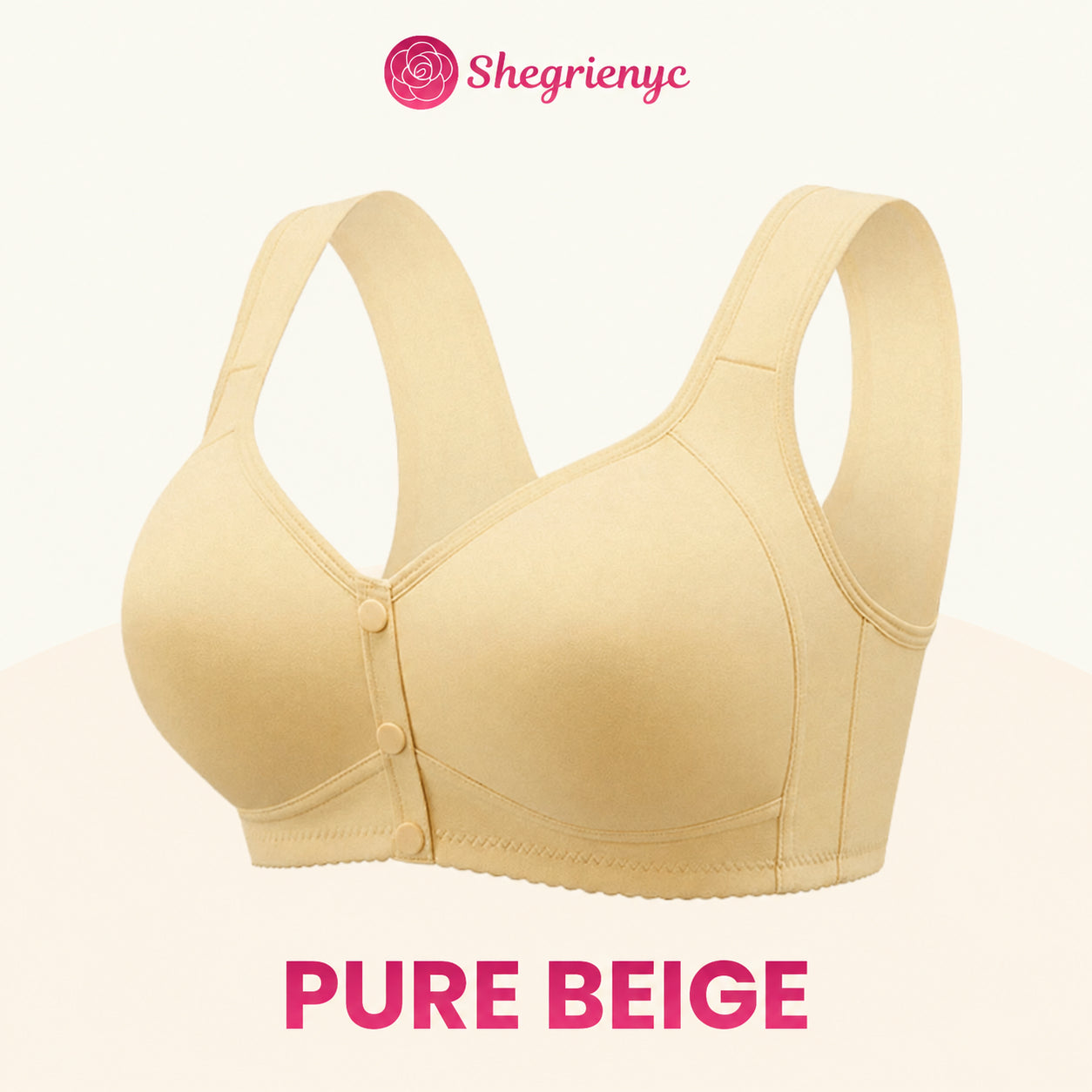 Shegrienyc - 70% OFF - Front Closure Breathable Cotton Lifting Bra for Seniors