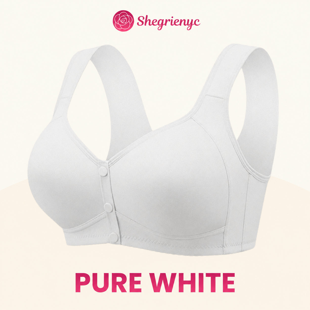 Shegrienyc - 70% OFF - Front Closure Breathable Cotton Lifting Bra for Seniors