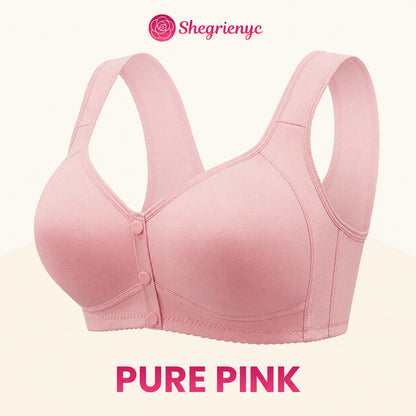 Shegrienyc - 70% OFF - Front Closure Breathable Cotton Lifting Bra for Seniors
