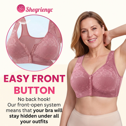 Shegrienyc - 70% OFF - Front Closure Breathable Cotton Lifting Bra for Seniors