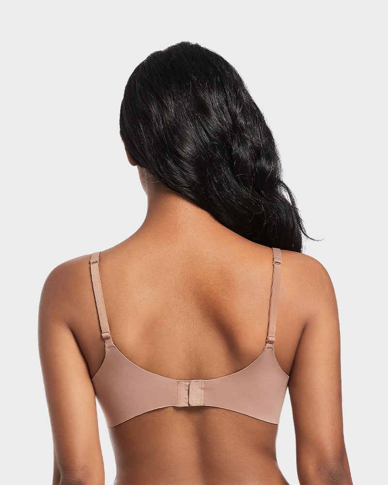 Nipple Push-Up Bra - Coffee