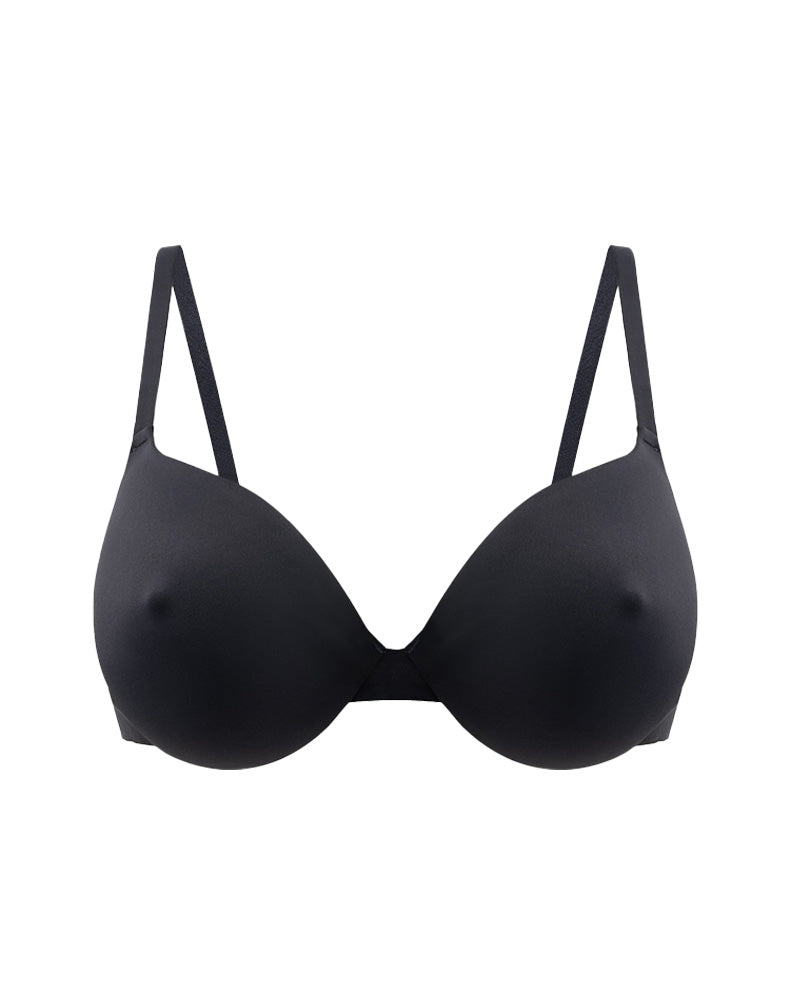 Nipple Push-Up Bra - Black