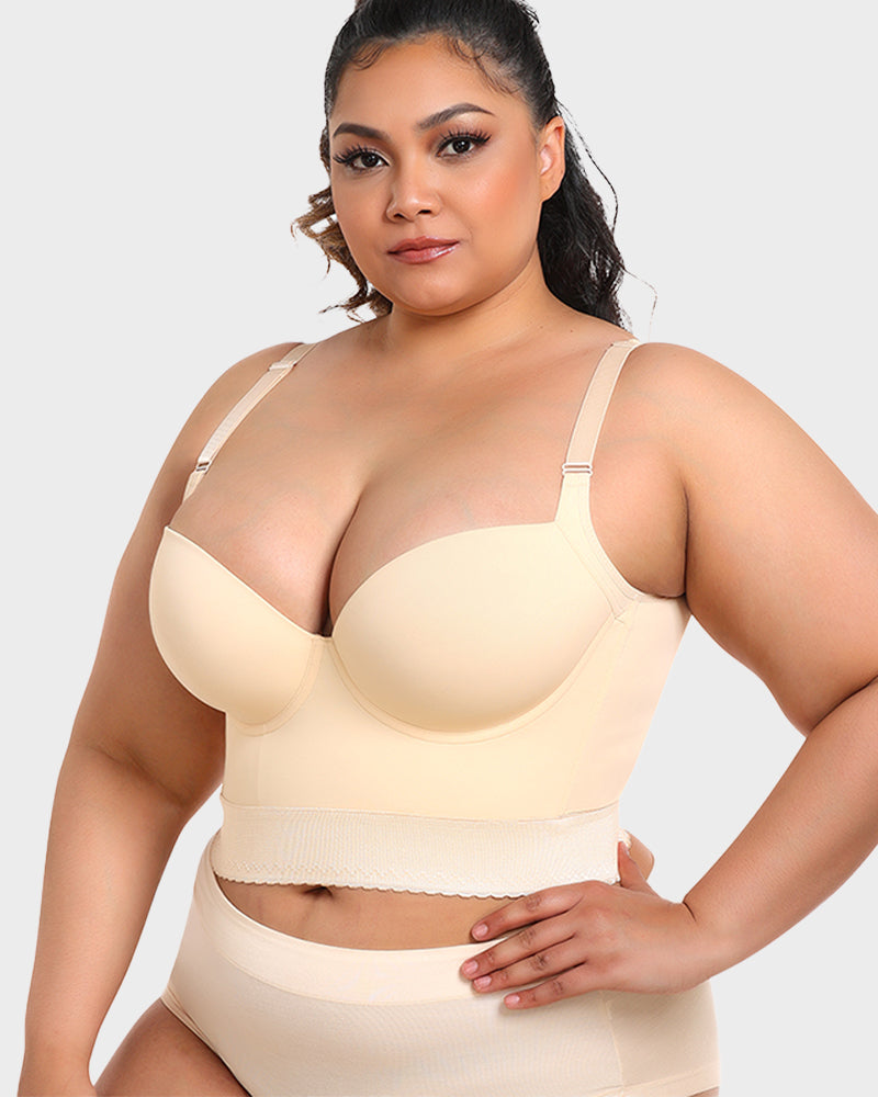 Built-In Shapewear Longline Push-Up Bra