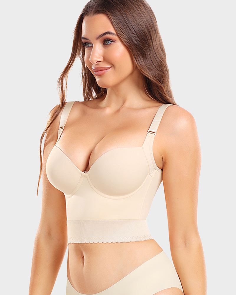 Built-In Shapewear Longline Push-Up Bra