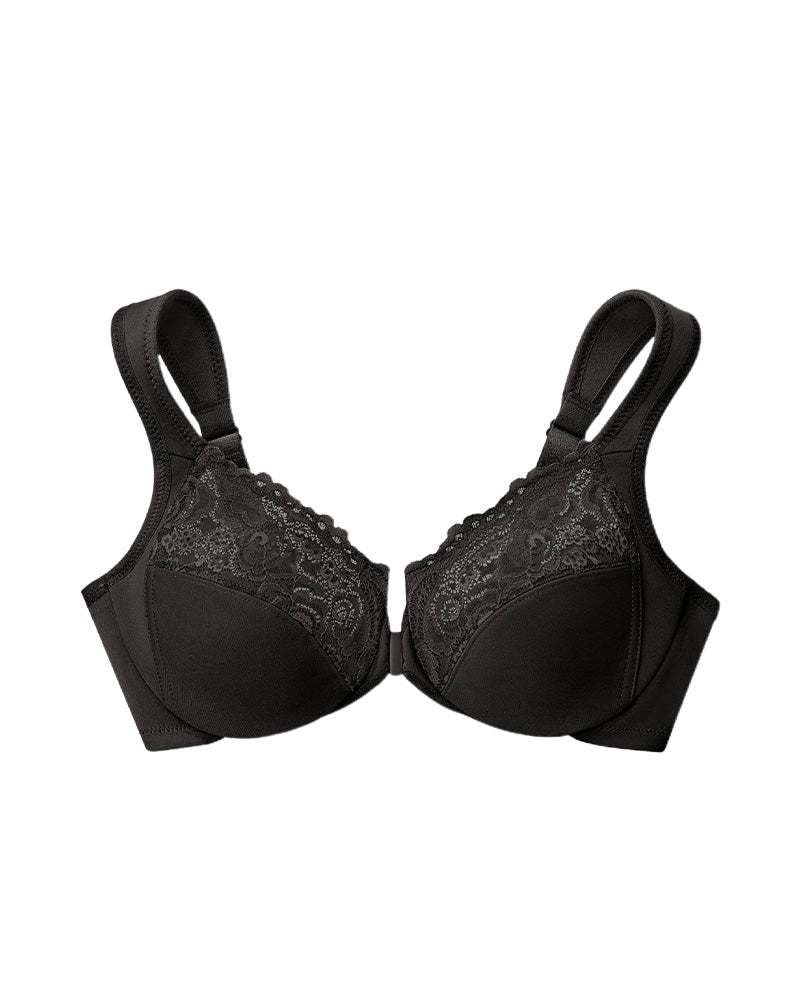 Front-Closure Underwire Print Bra