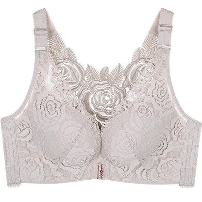 🔥 Rose Embroidery Front Closure Wirefree Bra🧡