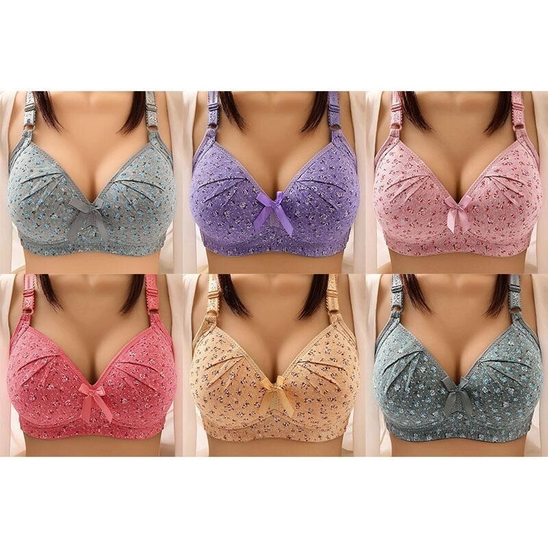 Plus Size Bra Women Underwear Wire Free Comfort  Soft Thin Breathable